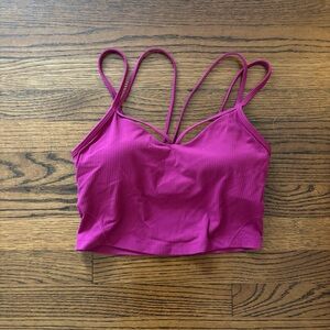 Lululemon Magenta Strappy Crop Top - Size Small